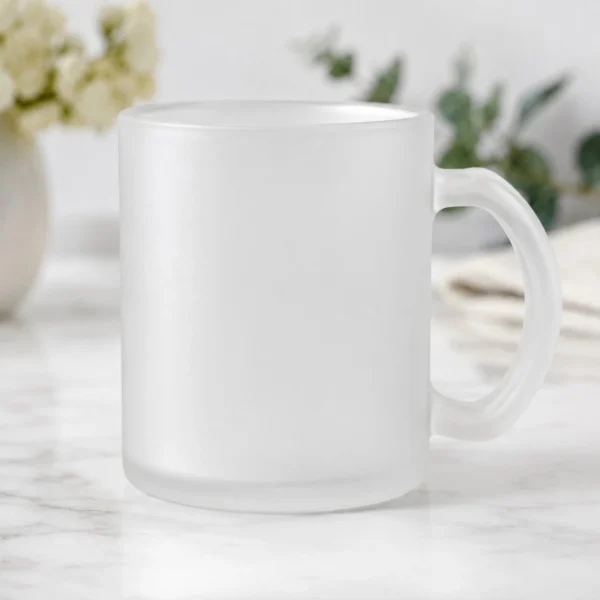 11oz Frosted Sublimation Glass Mug for custom printing