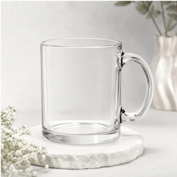 11oz Clear Sublimation Glass Mug for custom printing