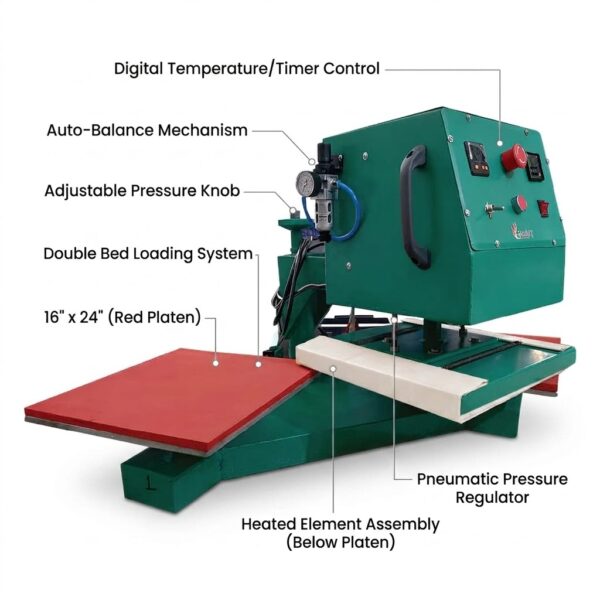 16″ x 24″ Automatic Double Bed Sublimation Heat Press Machine