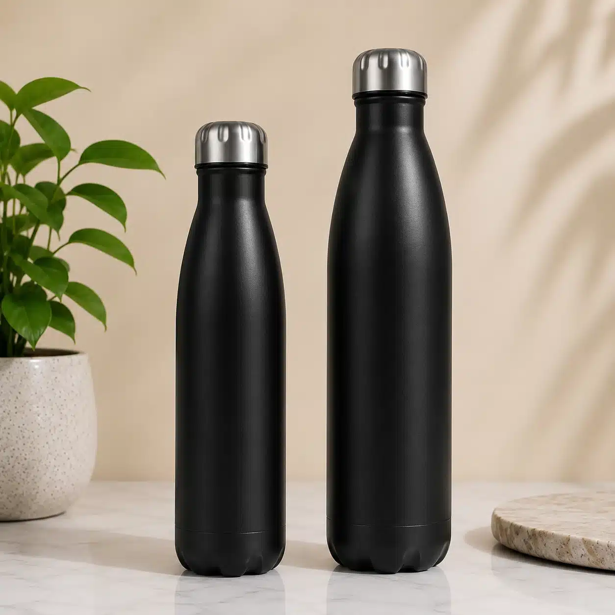 BB2 Black Stainless Steel Bottle 500ml and 750ml BB2 Black Stainless Steel Bottle 500ml and 750ml