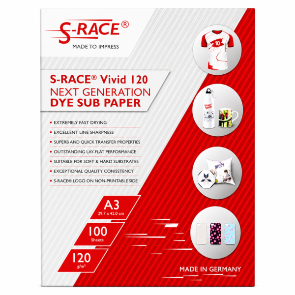 S-RACE Vivid Dye Sublimation Paper 120 GSM