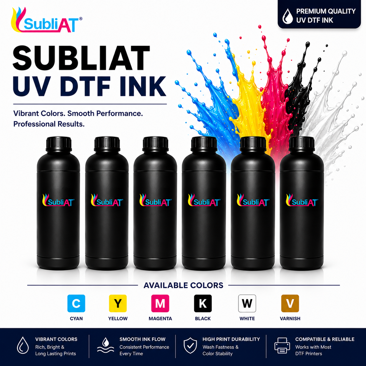 SubliAT UV DTF Ink 1 Litre SubliAT UV DTF Ink 1 Litre