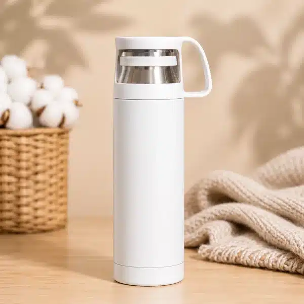 Sublimation Blank Vacuum Bottle with Cup