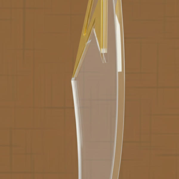 Golden Star Ascend Crystal Trophy