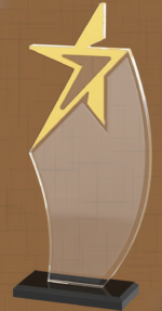 Golden Star Ascend Crystal Trophy APT 3623