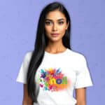 Holi Essentials Our First Holi Polyester T shirts