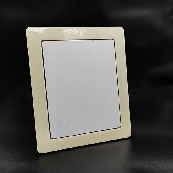 2pcs Sublimation Slate Blanks Sublimation Photo Slate Blank Picture Frame with Display Holder, Size: 20x20cm, White