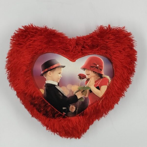 ( Pack of 5 ) Blank Sublimation Heart Fur Cushion - Apparel Tech