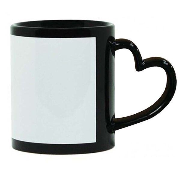 ( Pack of 36) Blank Sublimation Heart Handle Patch Mug | Apparel Tech