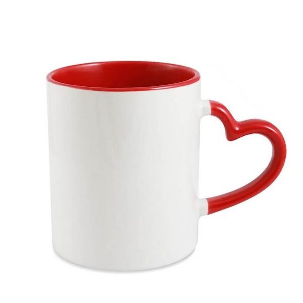 ( Pack of 36) Blank Sublimation Heart Handle Mug With Box - ApparelTech