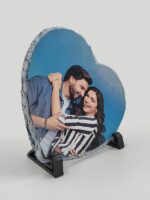 ( Pack of 8) Blank Sublimation Rock Heart Shape Photo Frame | ApparelTech