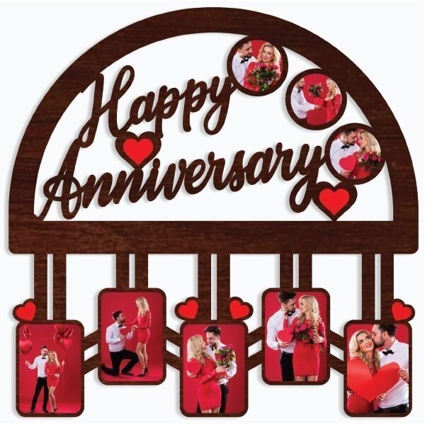( Pack of 5 ) Blank Sublimation Happy Anniversary Photo Frame | Apparel