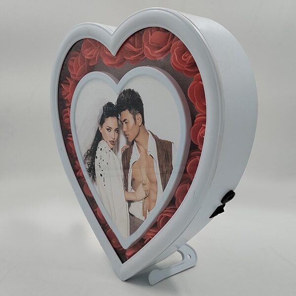 ( Pack of 5 ) Blank Sublimation 3D Heart Mirror Photo Frame ApparelTech