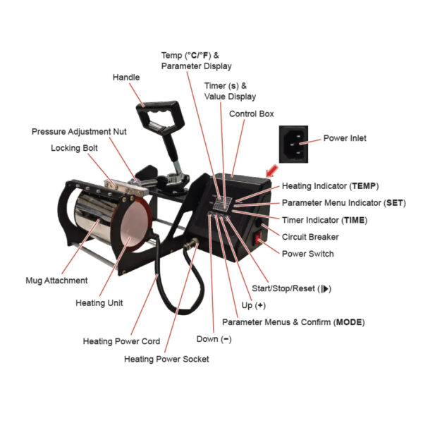 Heavy Duty Mug Heat Press Machine